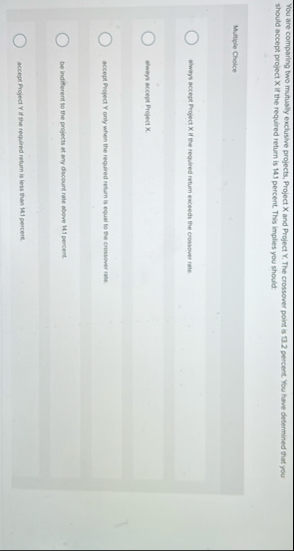 You are comparing two mutually exclusive