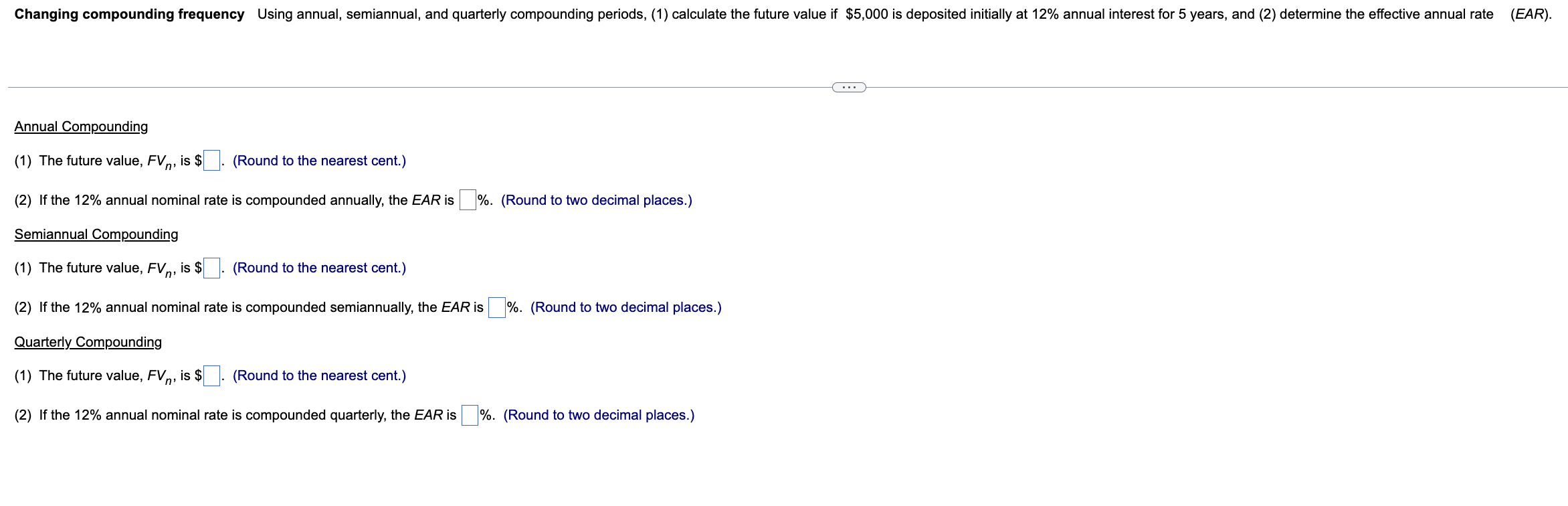 Annual Compounding ( 1 ) The future value, \ ( F