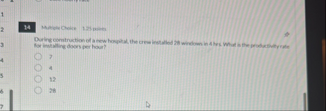 1 4 Maitiple Cholce 1 . 2 5 points During