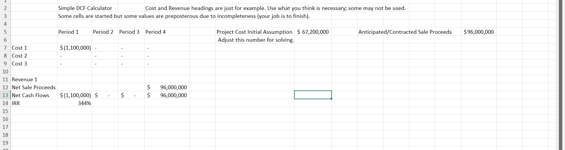 1 . A small town has approached you to develop a
