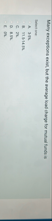 Many exceptions exist, but the average load