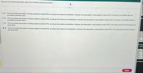 Does the if - corverted assumption apply only to