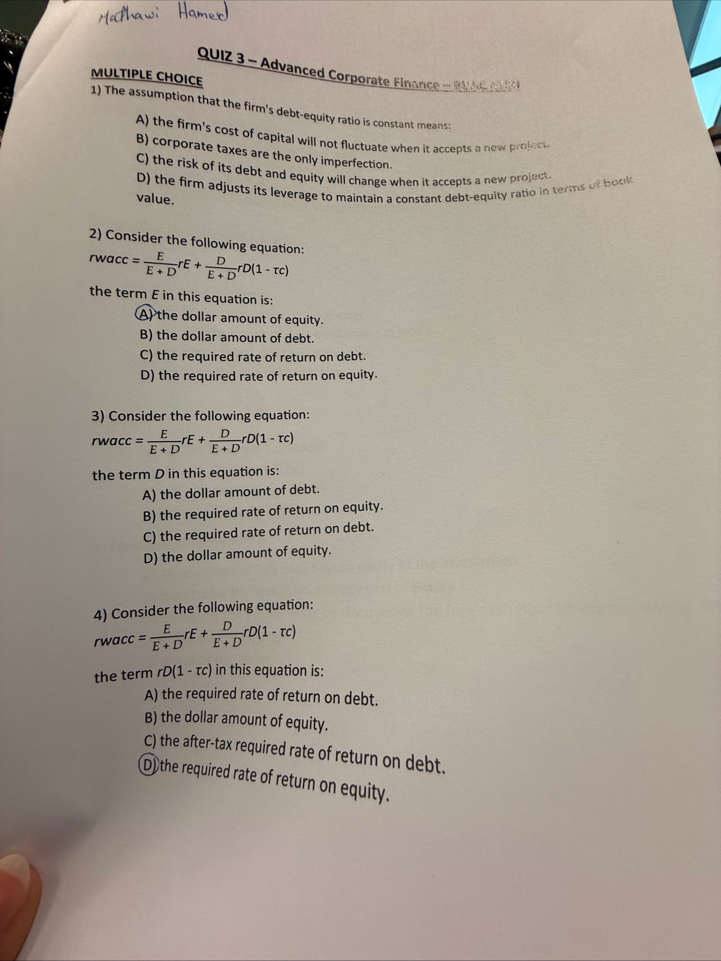 Mathawi Hamed QU 1 2 3 - Advanced Corporate