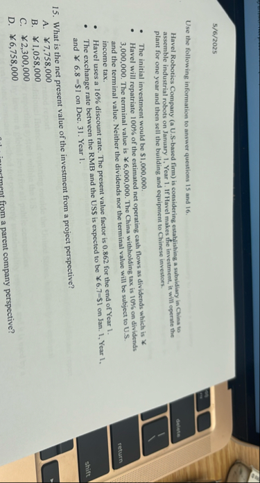 5 / 6 / 2 0 2 5 Use the following information to