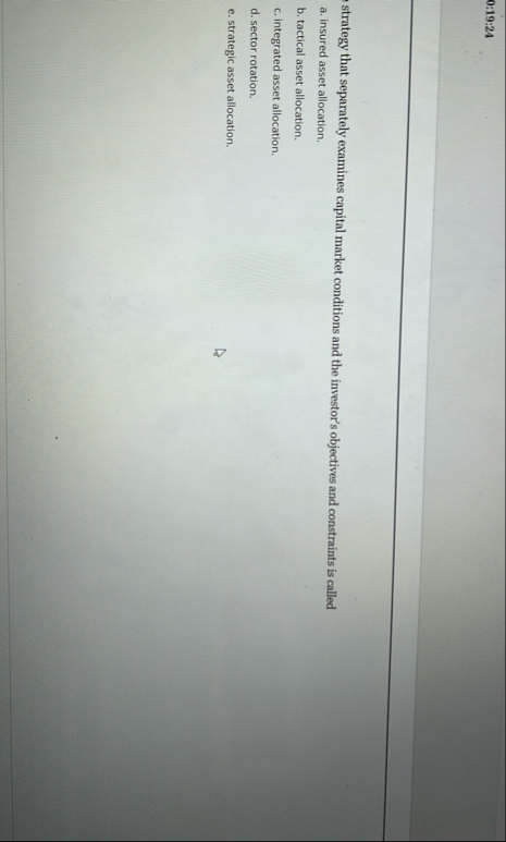 0 : 1 9 : 2 4 strategy that separately examines