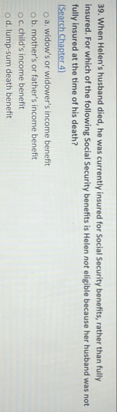 When Helen's husband died, he was currently