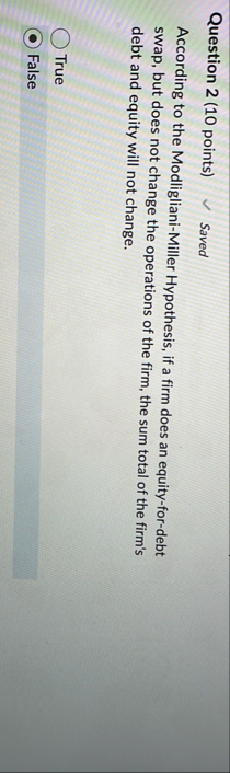 Question 2 ( 1 0 points ) Saved According to the