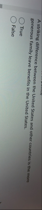 A striking difference between the United States