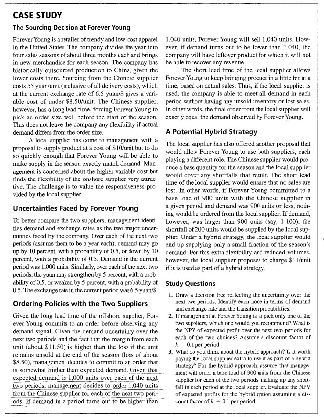 1 . Draw a decision tree reflecting the
