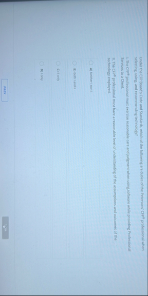 Under the CFP Board's Code and Standarts, which