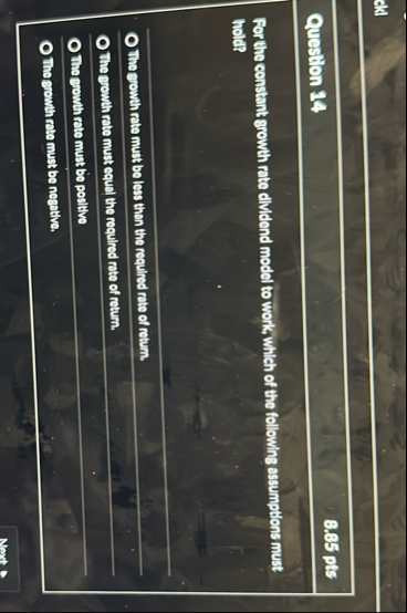 ck Question 1 4 8 . 8 5 pts For the constant