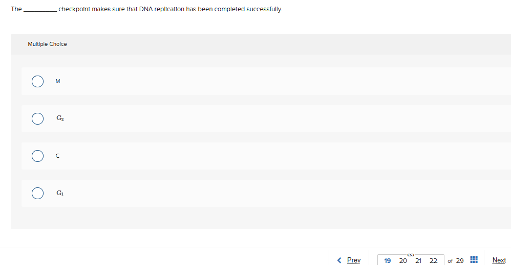 ANSWER The checkpoint makes sure that DNA