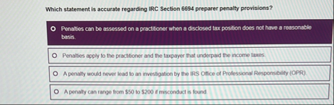 Which statement is accurate regarding IRC Section