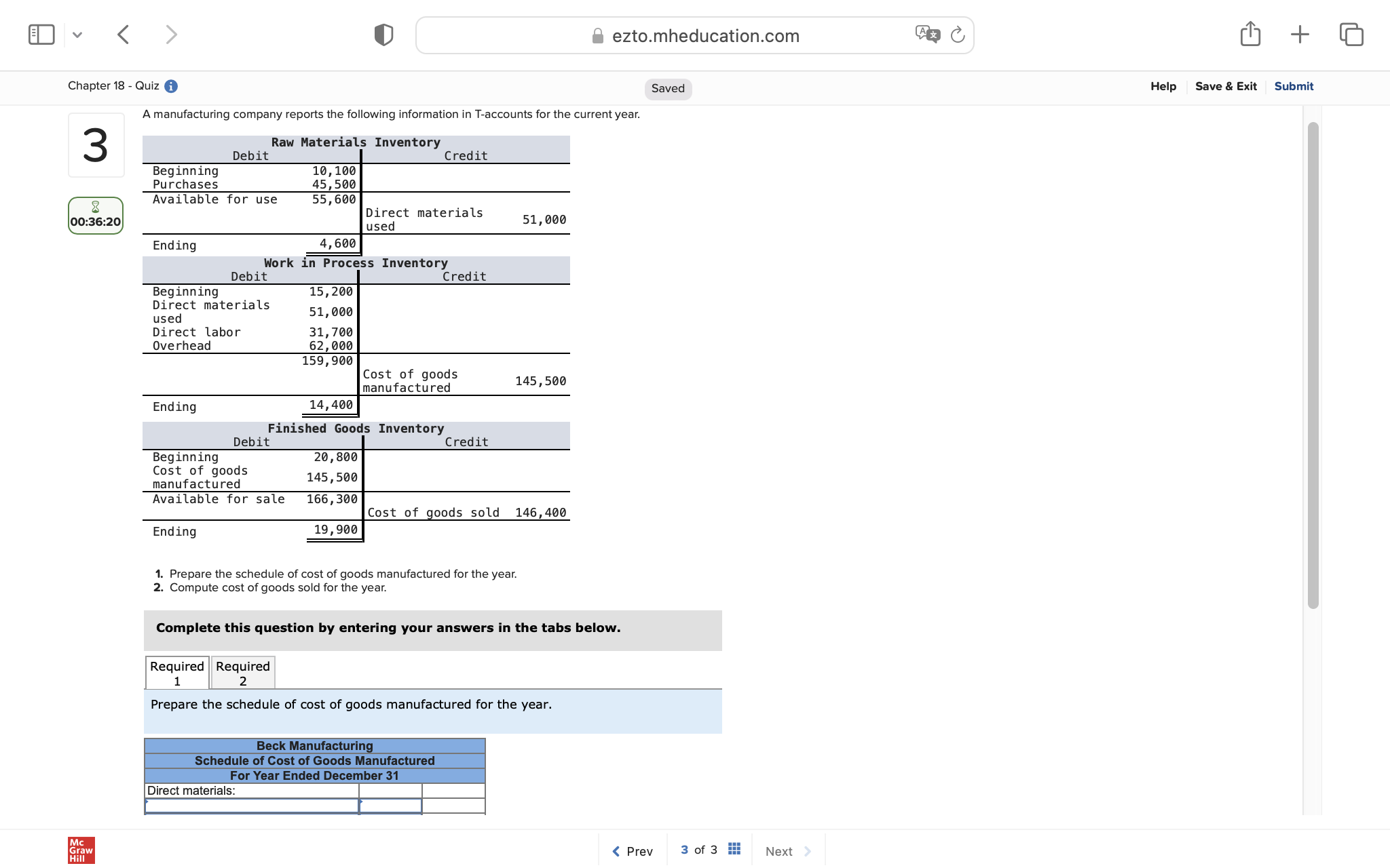 fl) - Chapter 18 - Quiz @ 3 i