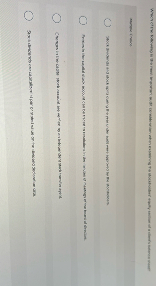 Which of the following is the most important