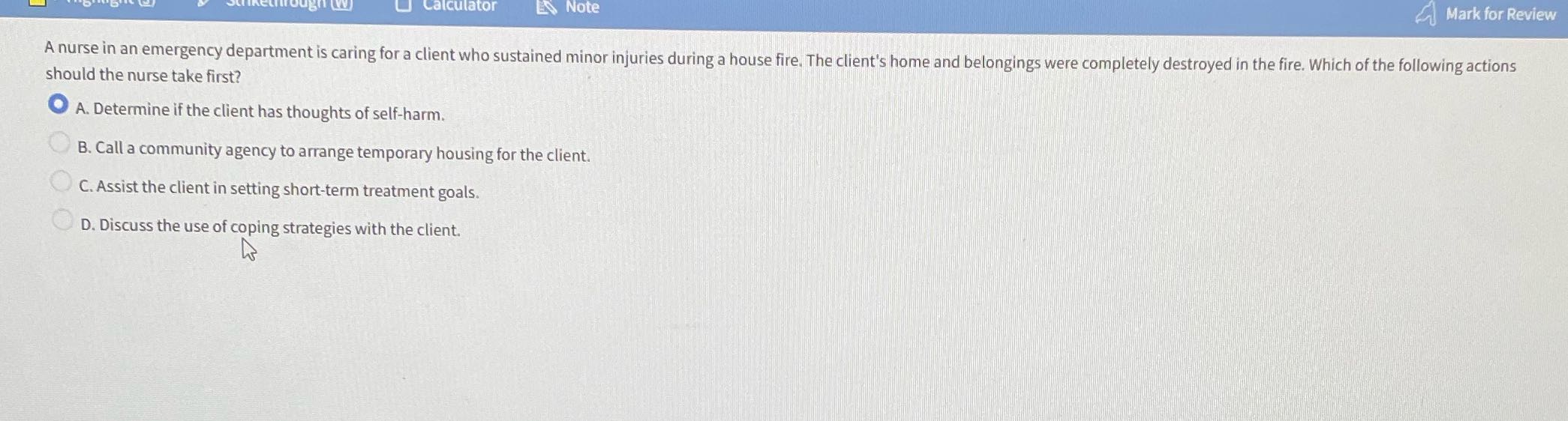 Answer this Calculator Lo Note Mark for Review A