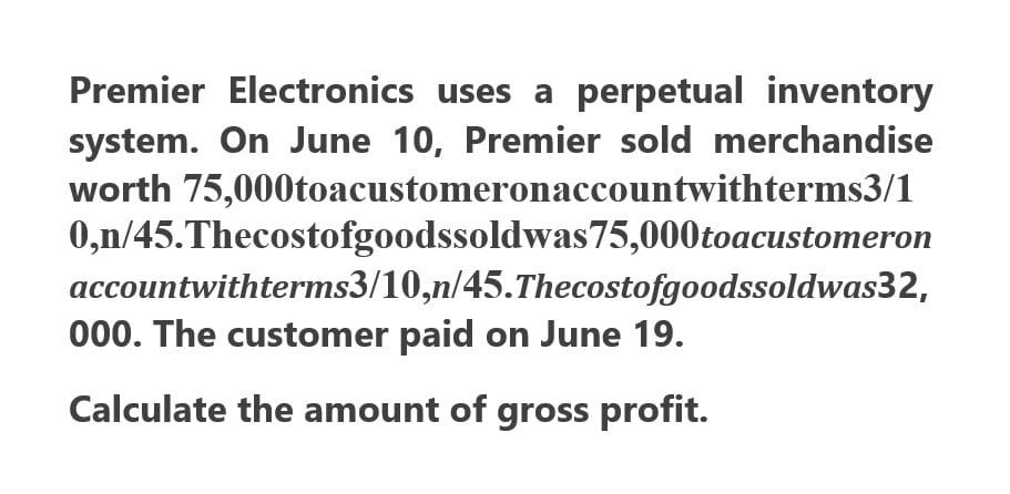 Need urgent help. Premier Electronics uses a