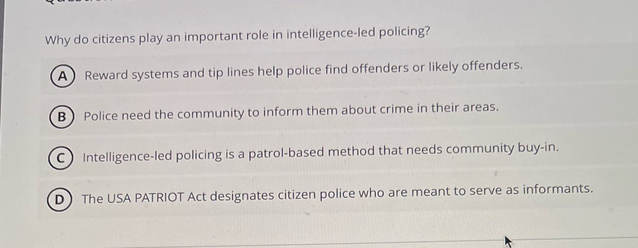 A Why do citizens play an important role in