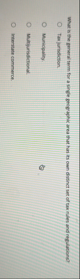 What is the general term for a single geographic
