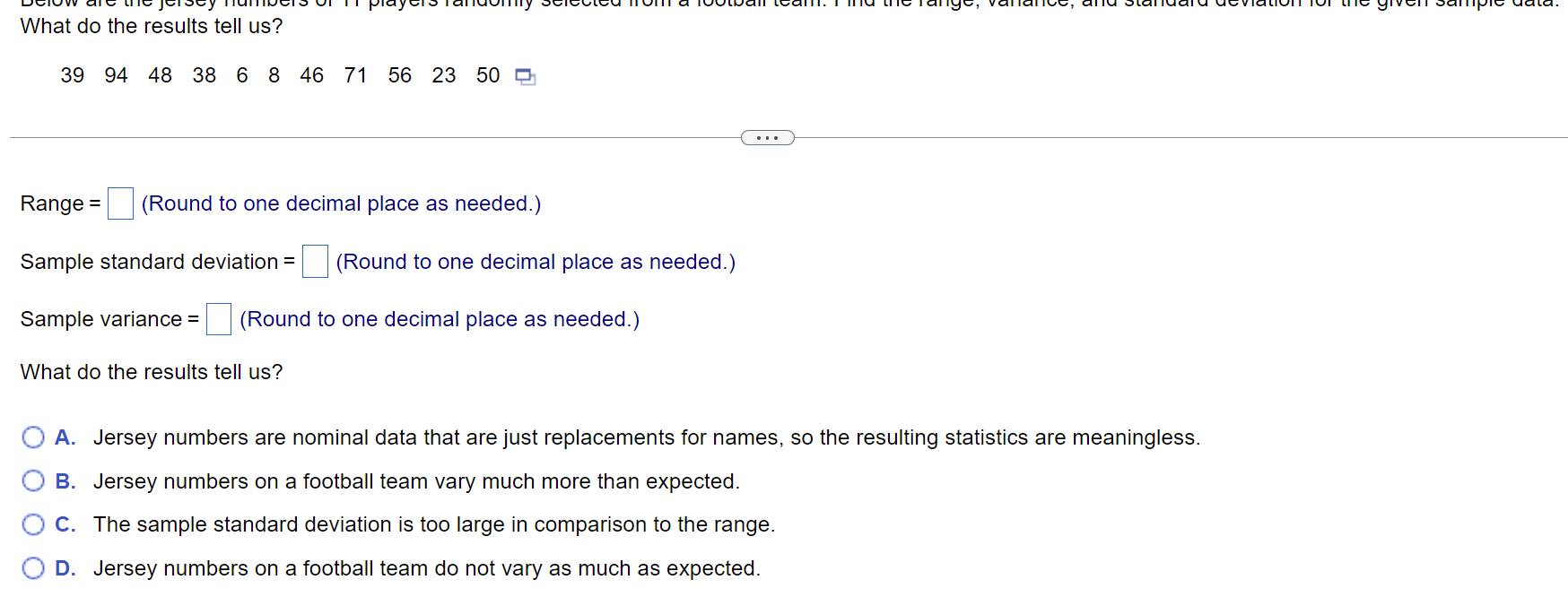 answer this What do the results tell us? 39 94 48
