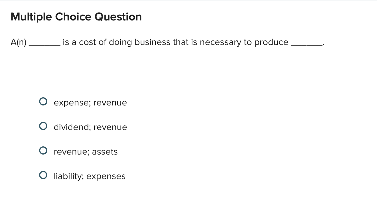 answer this Multiple Choice Question A(n) is a