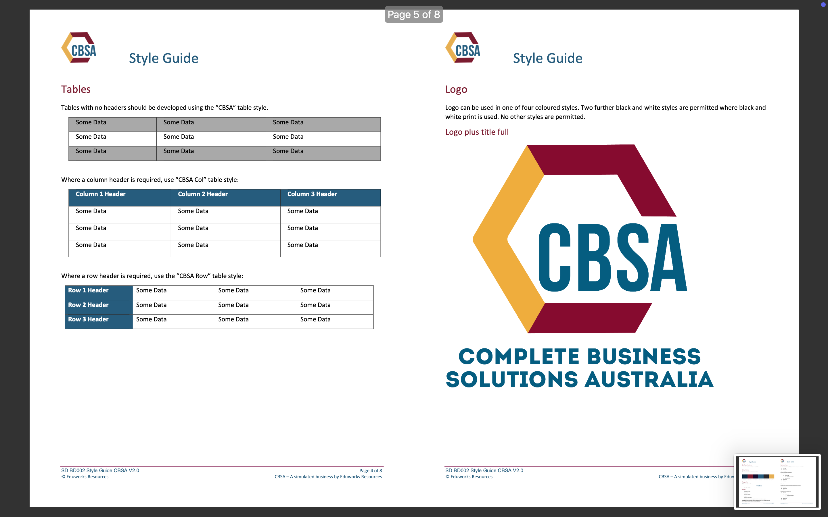CBSA CBSA Style Guide Style Guide Our Target