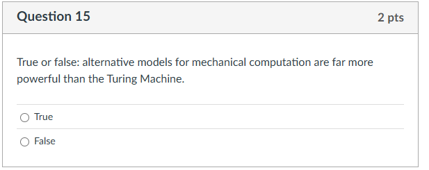 Please provide correct answer Question 15 2 pts