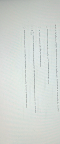 Which of the following is NOT a step in the