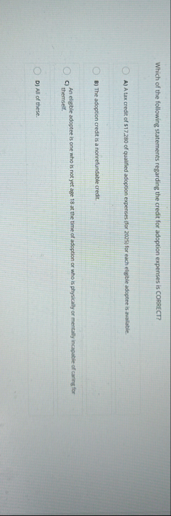 Which of the following statements regarding the