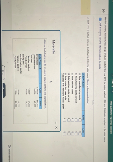 This quention: 1 0 point | ic ) porstble Haris