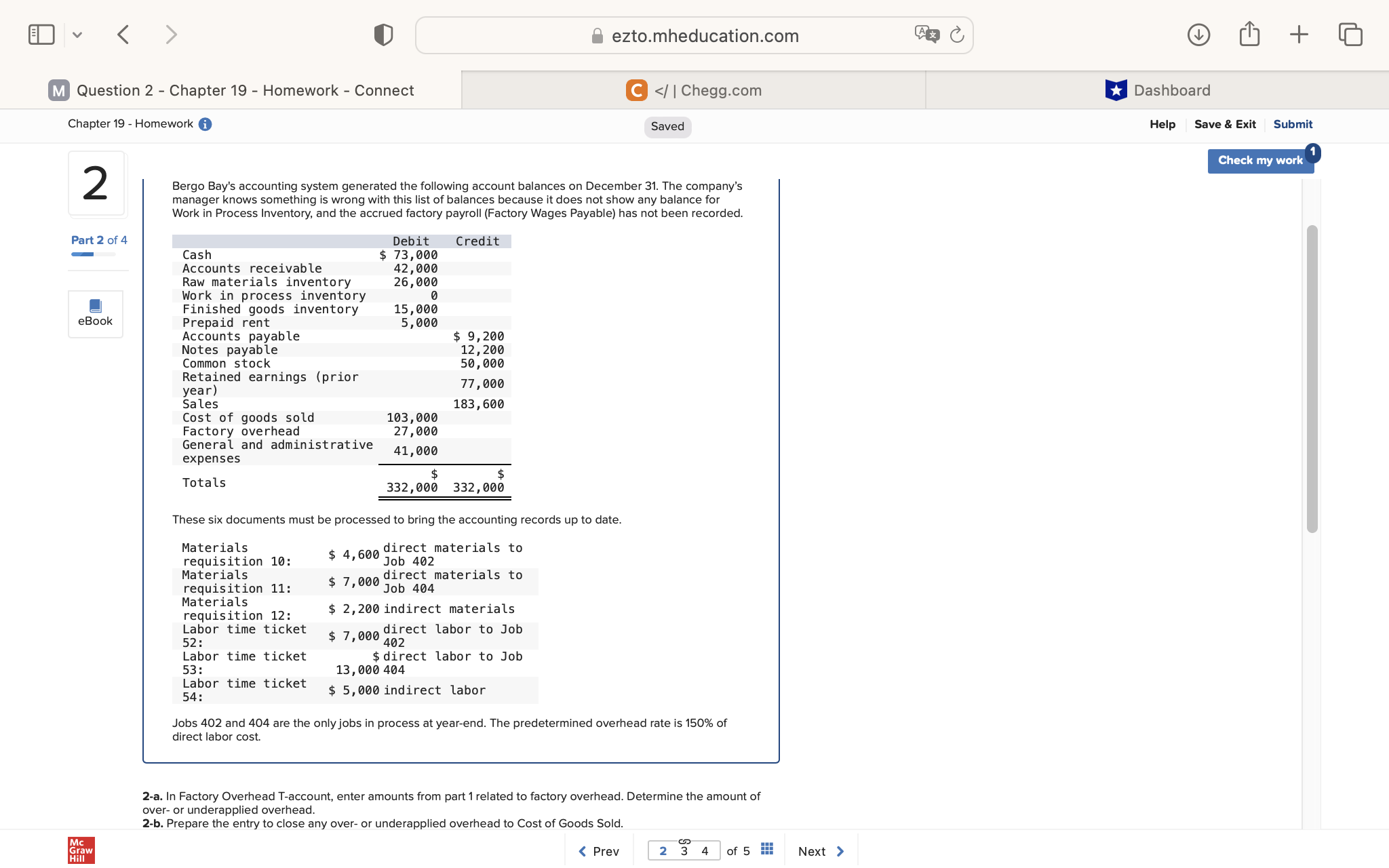 v < ezto.mheducation.com + Chapter 19 - Homework