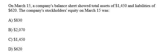 What is the correct answer with accounting
