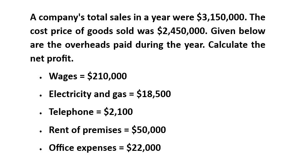 I need help solving this general accounting