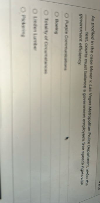 As profiled in the case Moser v . Las Vegas