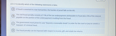 ( CH C 1 5 ) Identify which of the following