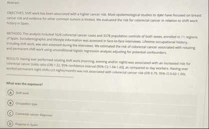 Abstract: OBjECTIVES: Shit work has been