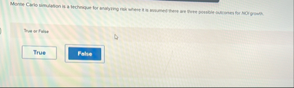 Monte Carlo simulation is a tectnique for