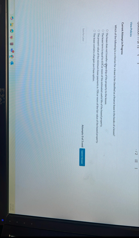 - 1 2 View Policies Current Attempt in Progress