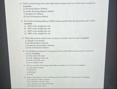 Which method charges tbe same depreciation amount