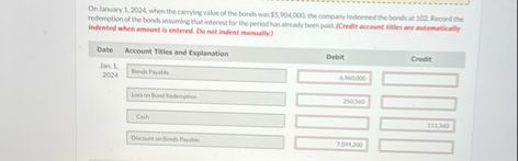 On lanary 1 , 2 0 2 4 , when the carrying value