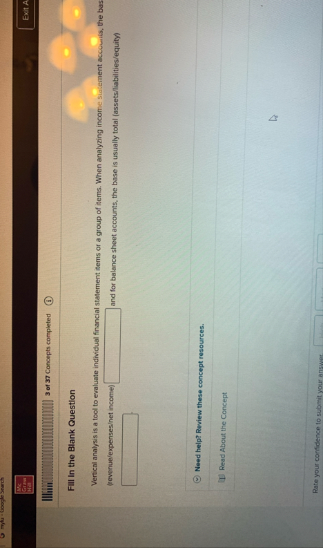 Mc Graw H:II Exit A 3 of 3 7 Concepts completed