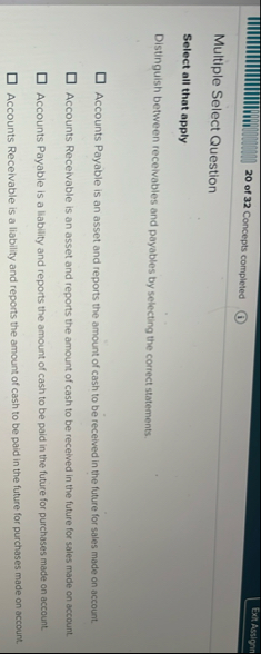 Ext Assignt 2 0 of 3 2 Concepts completed