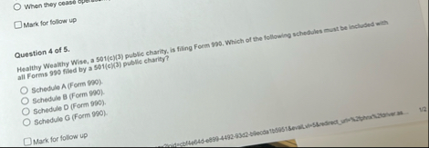 When they cease 0 Mark for follow up Question 4