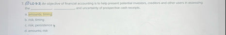 ( B ) 1 0 9 - 3 ) An objective of financisl
