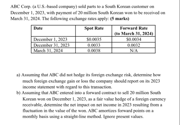 ABC Corp. ( a U . S . - based company ) sold