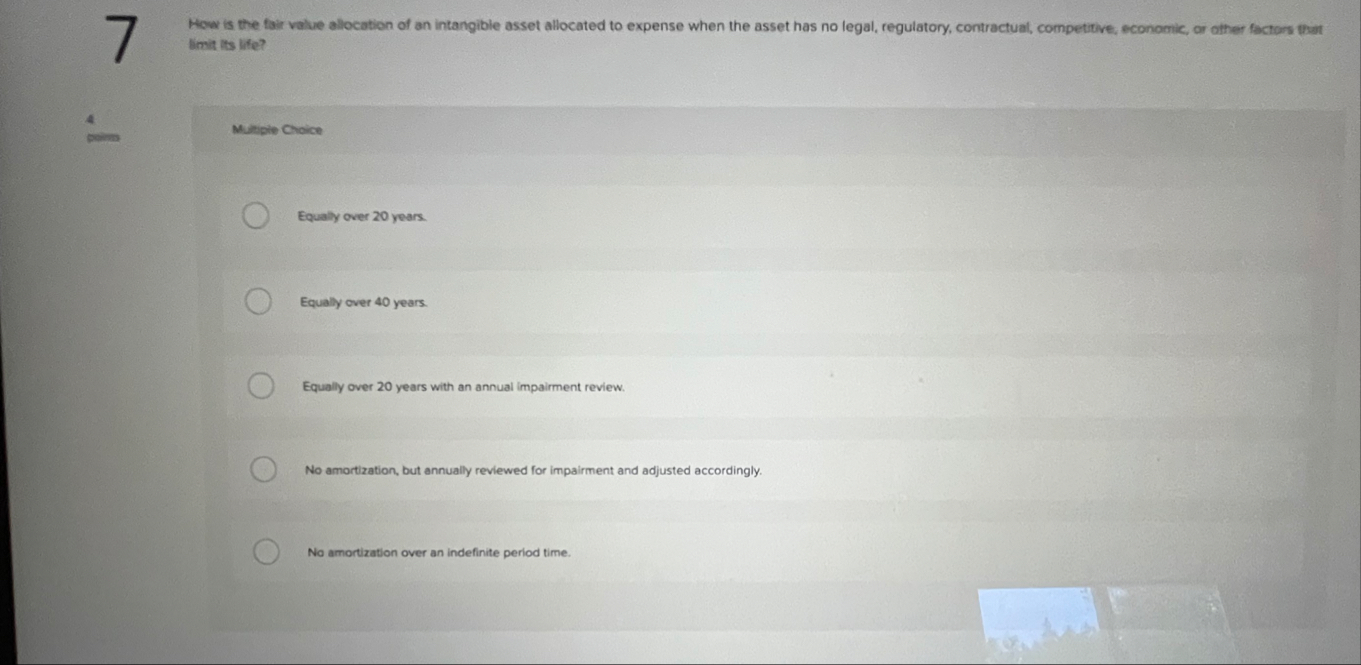 7 How is the fair value allocation of an