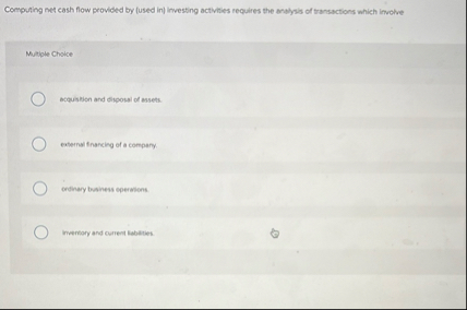 Compuning net cash flow provided by ( used inf