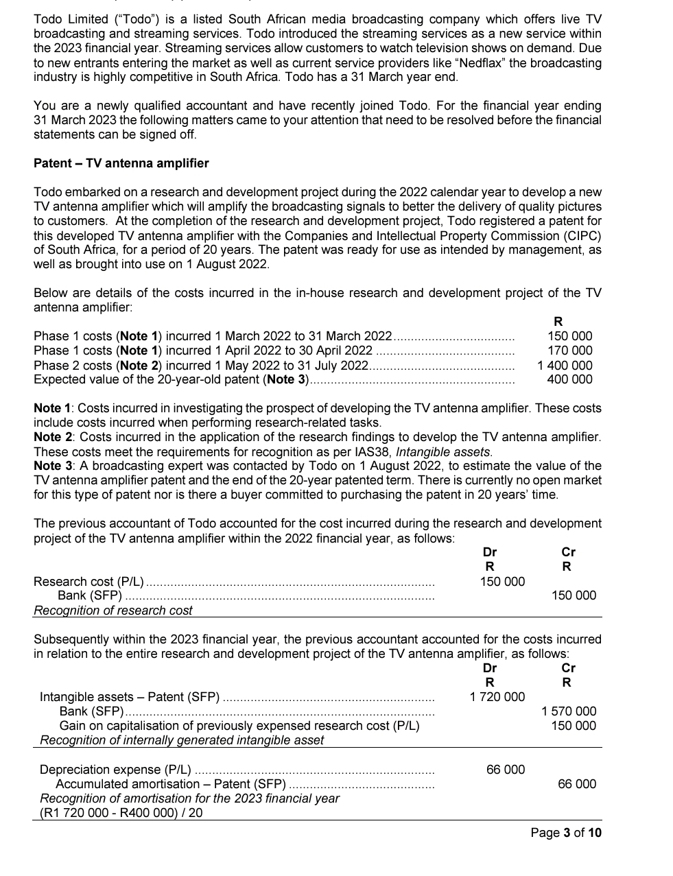 Todo Limited ( " Todo " ) is a listed South