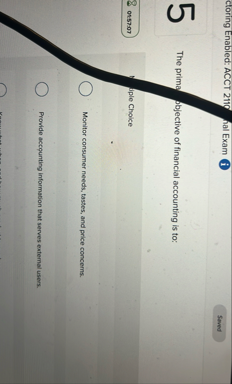 ctoring Enabled: ACCT 2 1 1 0 hal Exam i 5 The