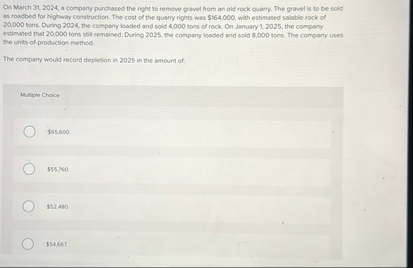 On March 3 1 , 2 0 2 4 , a company purchased the